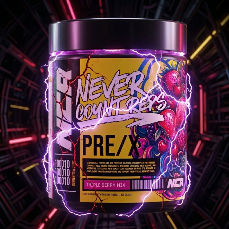 NCR Pre-Workout Triple Berry Mix Tub | Energy, Focus & Support