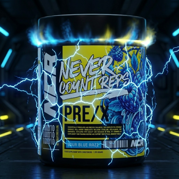 NCR Pre-Workout Sour Blue Razz Tub | Energy, Focus & Support - alternate