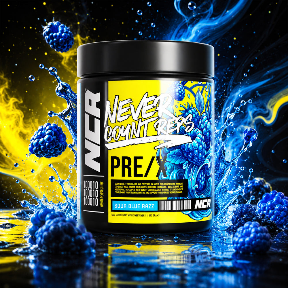 NCR Pre-Workout Sour Blue Razz Tub | Energy, Focus & Support