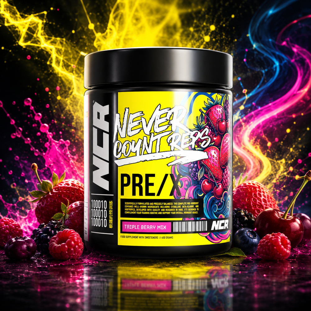 NCR Pre-Workout Triple Berry Mix Tub | Energy, Focus & Support