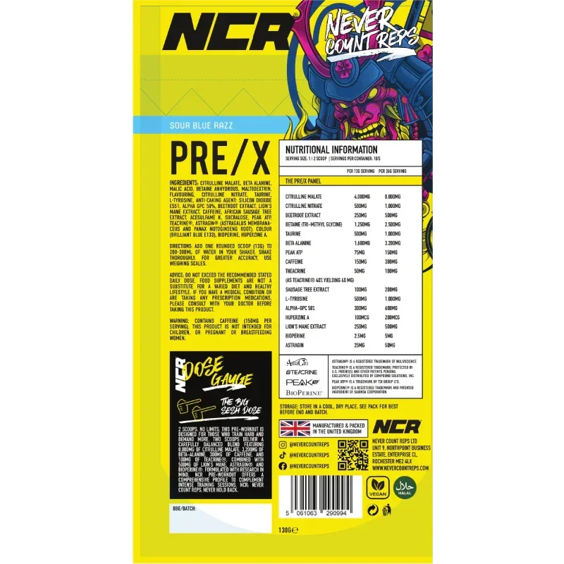 NCR  Sour Blue Razz 3 Pouches