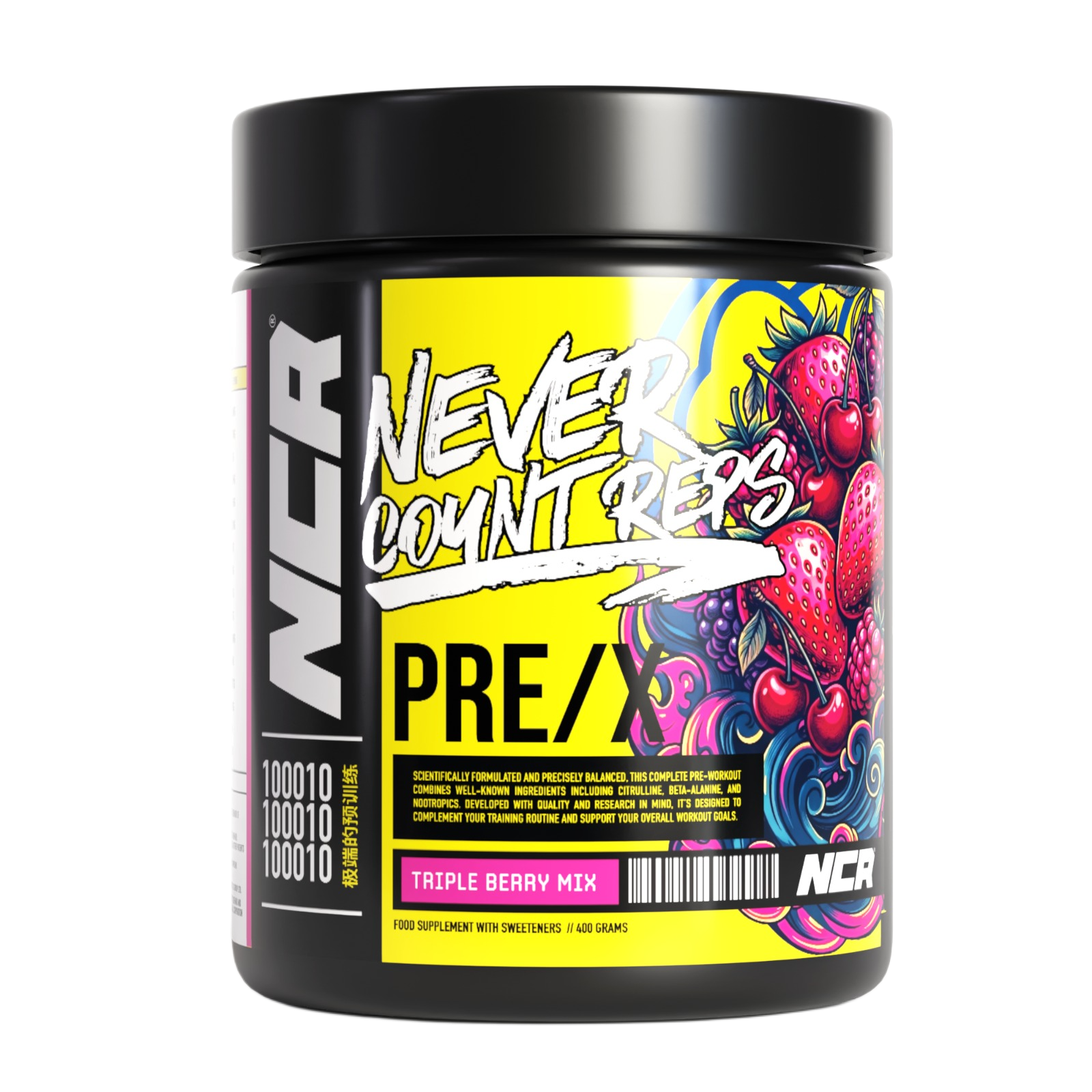 NCR Pre-Workout Triple Berry Mix Tub | Energy, Focus & Support