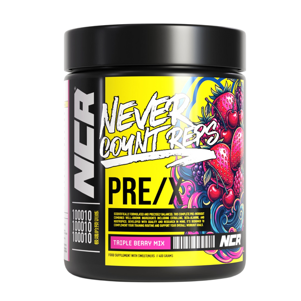 NCR Pre-Workout Triple Berry Mix Tub | Energy, Focus & Support