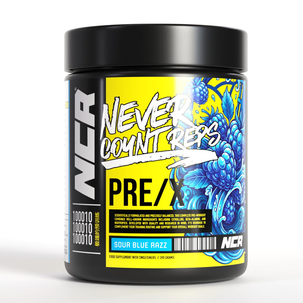 NCR Pre-Workout Sour Blue Razz Tub | Energy, Focus & Support