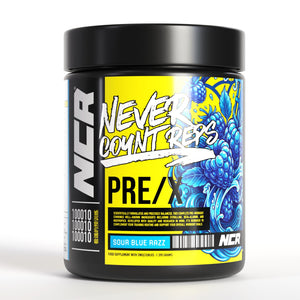 NCR Pre-Workout Sour Blue Razz Tub | Energy, Focus & Support